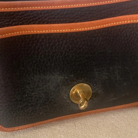 Vintage Dooney & Bourke Black and Brown Leather Crossbody Bag - Picture 8 of 16